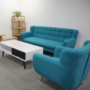 Thanh lý ghế sofa văng thuyền màu xanh TLBGDK26 1 thanh ly ghe sofa vang thuyen 2
